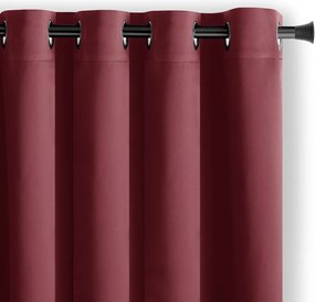 Záves AmeliaHome Blackout s priechodkami 140x245 vínový