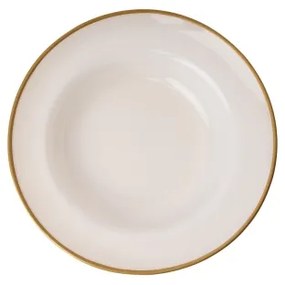 18-dielna jedálenská súprava, béžová/zlatá, porcelán