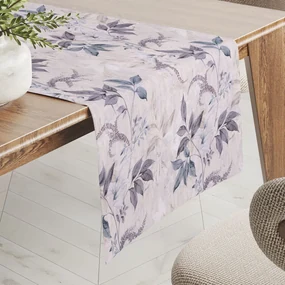 Biante Dekoračný behúň na stôl PML-053 Popínavé lístky na béžovom 35x140 cm