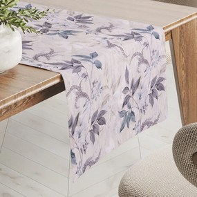 Biante Dekoračný behúň na stôl PML-053 Popínavé lístky na béžovom 35x180 cm
