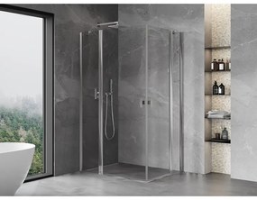 Mexen, Mexen Mist Duo výklopný sprchový kút 115 x 90 cm, priehľadný, chróm - 8A4-115-090-01-00