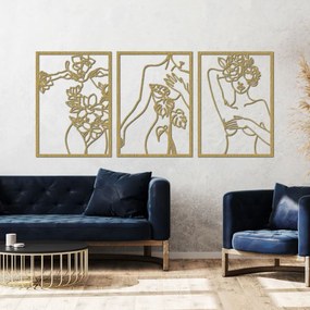 Moderný obraz žien s kvetmi trojdielny set | SENTOP PR0480