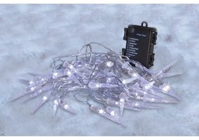 Solight Svetelná vonkajšia reťaz s 50 LED akrylátovými cencúľmi, 7,5 m