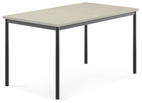 Stôl SONITUS, 1400x800x720 mm, linoleum - svetlošedá, antracit