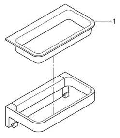 GROHE 41107DC0 - Sprchová polička START CUBE 200 mm nerezová oceľ