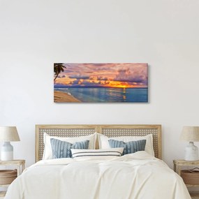 Obraz - Západ slnka na pláži (120x50 cm)