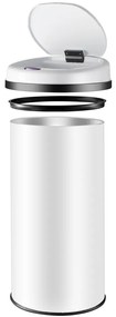 InternetovaZahrada Bezdotykový odpadkový kôš s USB 50l - biely