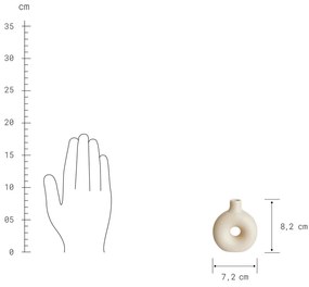 Butlers LOOPY Mini váza 8 cm - béžová