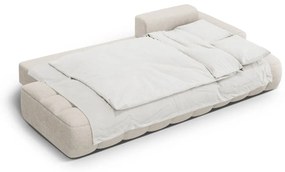 Béžová rozkladacia/s úložným priestorom rohová pohovka (pravý roh/s leňoškou) Linz – Cosmopolitan Design