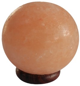 Himalájska soľná lampa s dreveným podstavcom -  Veľká Guľa