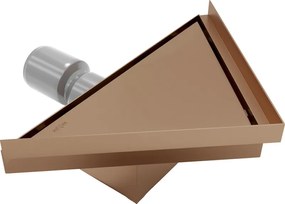 Mexen Flat-T, bodový podlahový vpust 20 cm, medená matná, 1C10320
