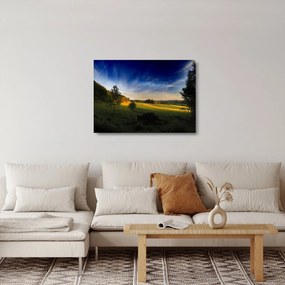 Sklenený obraz - Horská lúka (70x50 cm)