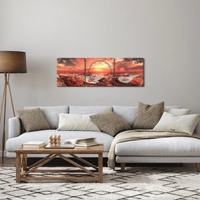 Obraz - Mars (s hodinami) (90x30 cm)