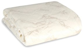 Dekorstudio Zamatový prehoz na posteľ LUIZ6 s lesklým mramorovým vzorom - krémový Rozmer prehozu (šírka x dĺžka): 200x220cm