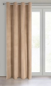 ZATEMŇOVACÍ ZÁVES NA KRÚŽKOCH ROSA 140X250 CM TMAVOBÉŽOVÁ