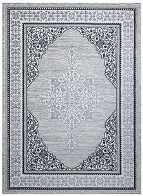 Dywany Łuszczów, Kusový koberec Gloss 8490 52 Ornament ivory/grey, 80x150, šedá, chodba / predsieň