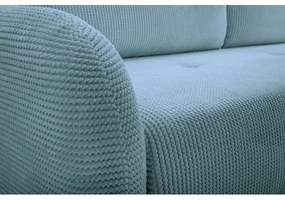 Rozkladacia čalúnená trojmiestna pohovka CLOUDY tyrkysová