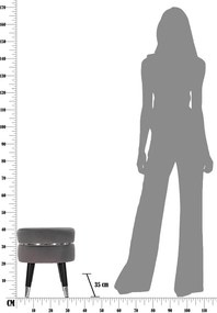 Sivá zamatová podnožka Paris – Mauro Ferretti