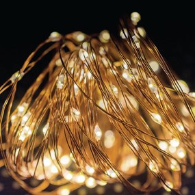 Solárna LED svetelná reťaz Micro, 15m