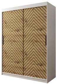 Skriňa Jodełka 1 150 biely/dub Artisan/čierna