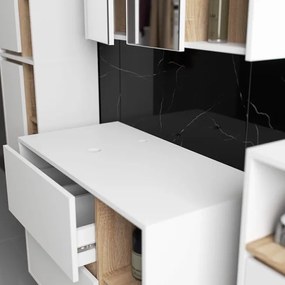 Skrinka pod umývadlo VAMI W90 2SZ biela / dub sonoma