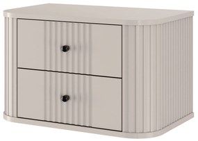 Nočné stolíky na stenu Vespera 56 cm - 2 ks - kašmírová / čierna