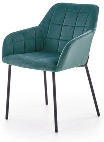 HALMAR Židle Carin tmavě zelená/černá