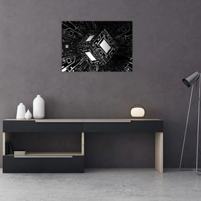Obraz abstraktné kocky (70x50 cm)