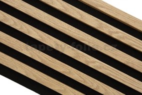 Akustické dekoračné panely dub svetlý 3D lamely na filcovom podklade 270 x 40 cm