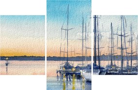 Obraz - Lodičky, aquarel (90x60 cm)