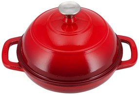 Silvercrest®  Liatinový hrniec/forma na chlieb Premium (okrúhly, červená)  (100393138)