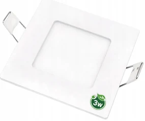 BERGE LED panel čtvorcový 90x90x15mm vstavaný - SANAN 2835 - 3W - 230V - 200Lm - teplá biela