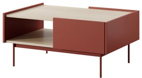 Konferenčný stolík so zásuvkou NOEL červená