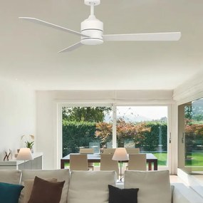 Stropná ventilátor Vinca CCT biele s LED stmievateľný