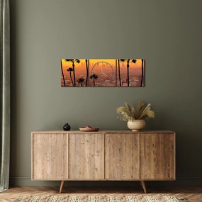 Obraz - Panorama Los Angeles (s hodinami) (90x30 cm)