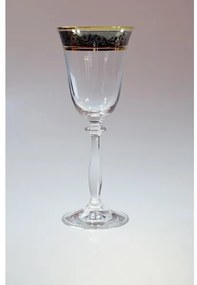 BOHEMIA ANGELA ZLATO-PLATINOVÝ POHÁR 185 ML SADA 6 KS