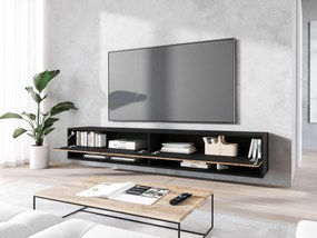 TV stolík CALIBURI 180 - čierny / dub wotan