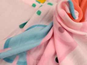 Ružová fleecová detská deka PRASIATKO PEPPA 100x140 cm