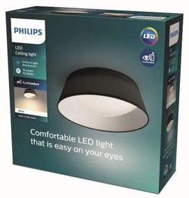 Philips 8718699777395 Stropné svietidlo Philips DAWN LED 14W, 1100lm,  3000K, IP20, čierna
