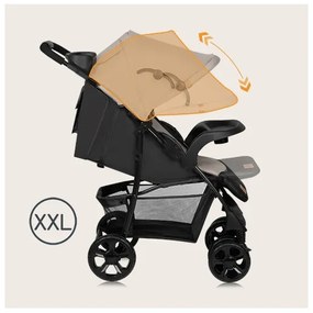 Lionelo - Športový kočík EMMA PLUS béžová/čierna