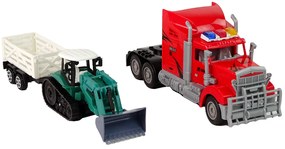 Lean Toys Sada vozidiel R/C – Červená Odťahovka a báger