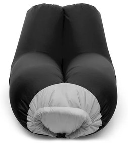 Airlounge, nafukovacia sedačka, 90 x 80 x 150 cm, ruksak, prateľná, polyester, čierna