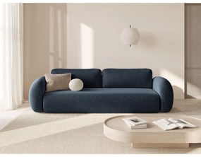 Tmavomodrá ženilková rozkladacia/s úložným priestorom pohovka 262 cm Tonale – Cosmopolitan Design
