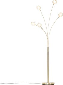 Dizajnová stojaca lampa mosadz vrátane LED 5-žiarovková - Sixties Trento