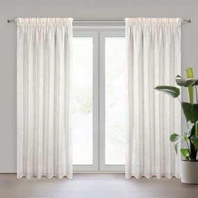 ZÁVES NA PÁSKE KARLI 140X270 CM KRÉMOVÁ