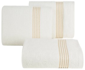 BAVLNENÝ UTERÁK LILA 30X50 CM KRÉMOVÁ