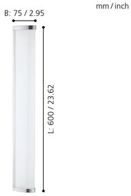 Eglo 94713 - LED Kúpeľňové svietidlo GITA 2 1xLED/16W/230V IP44