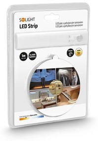 SOLIGHT LED pásik s pohybovým senzorom, 1m, 4x batérie AAA, IP20, 3000K teplá biela