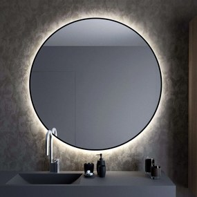 Baltica Design Bright zrkadlo 80x80 cm okrúhly s osvetlením čierna 5904107900278