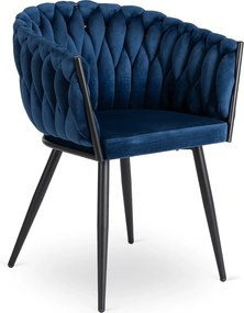 PROXIMA.store - Čalúnená jedálenska stolička ELENA FARBA: modrá